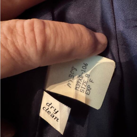 Vintage Plaid Blazer Wool Blend Blue Purple Green Career Jacket - Picture 9 of 9